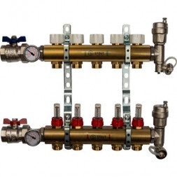 Для отопления STOUT Коллектор регулируемый с расходомерами 1/3/4x5