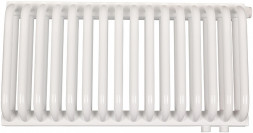 Стальной трубчатый радиатор 2-колончатый Rommer RST 2030/16 нижнее правое подключение RAL9016