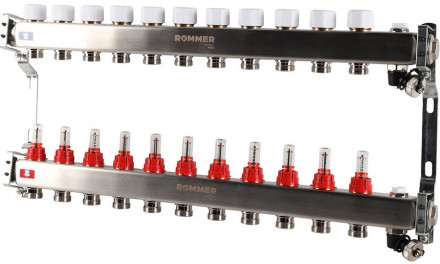 Для отопления Rommer 1&quot;/3/4&quot;x11 с расходомерами (RMS-1201-000011)