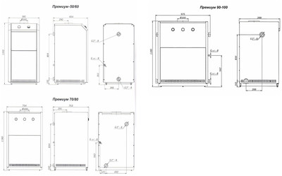 Напольный газовый котел 60 кВт Лемакс Премиум-60