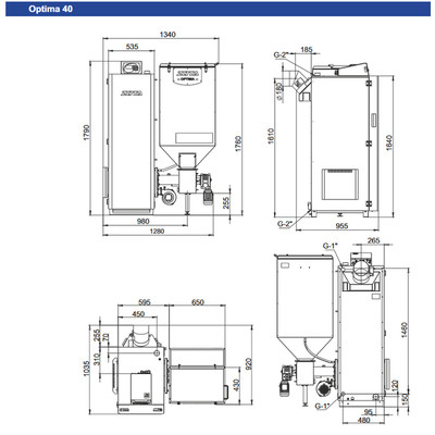 Твердотопливный котел Zota OPTIMA 40 (ZO4931120040)