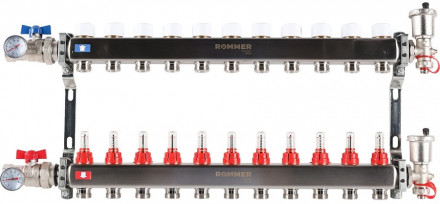 Для отопления Rommer 1&quot;/3/4&quot;x11 с расходомерами (RMS-1210-000011)