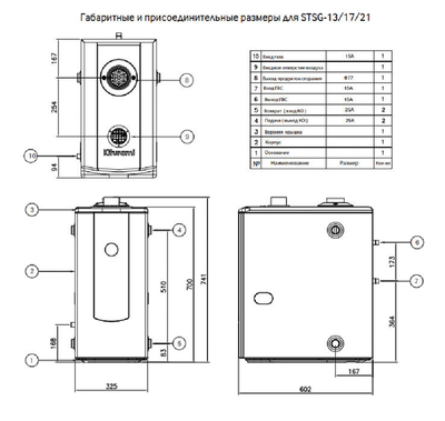 Напольный газовый котел Kiturami STSG-13 GAS 16,8 кВт