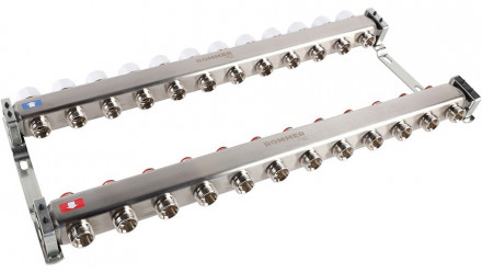 Для отопления Rommer 1&quot;/3/4&quot;x12 с запорными клапанами (RMS-3200-000012)