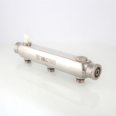 Коллектор из нержавеющей стали Valtec 100 мм, 1&quot;х 6 выхода 1/2&quot; VTc.510.SS.060406