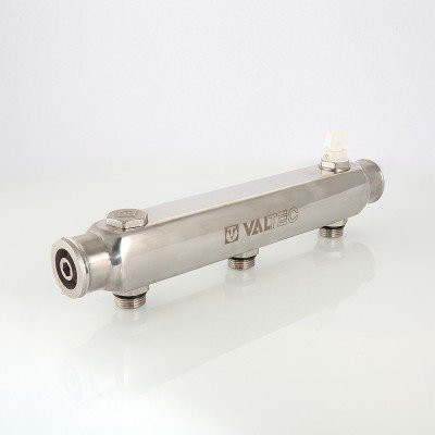 Коллектор из нержавеющей стали Valtec 100 мм, 1&quot;х 6 выхода 1/2&quot; VTc.510.SS.060406