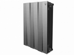 Биметаллический радиатор отопления Royal Thermo PianoForte 500 4 секции Silver Satin