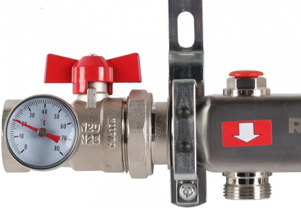Для отопления Rommer 1&quot;/3/4&quot;x12 с запорными клапанами (RMS-3210-000012)