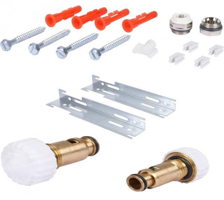 Стальной панельный радиатор Тип 21 Rommer Ventil 21/300/400 нижнее правое подключение