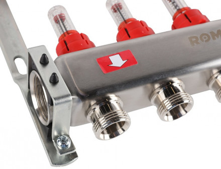 Для отопления Rommer 1&quot;/3/4&quot;x12 с расходомерами (RMS-1200-000012)
