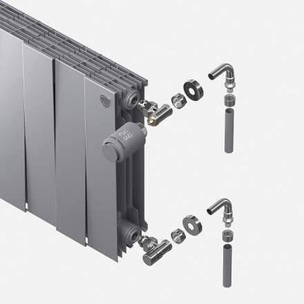 Набор термостатический Royal Thermo DESIGN PRO осевой М30х1,5 1/2&quot; (Хром полированный)