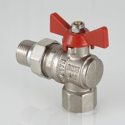 Кран шаровый с накидной гайкой угловой Valtec 3/4 VT.228.N.05