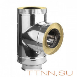 Сэндвич-тройник 90° (оцинк/нерж)(1мм) диаметр 115х200