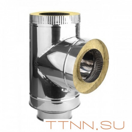 Сэндвич-тройник 90° (оцинк/нерж)(1мм) диаметр 115х200