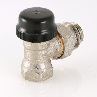 Клапан термостатический для радиатора угловой с преднастройкой Valtec KV 0,1-0,6 1/2&quot; VT.037.N.04