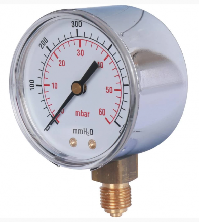 Манометр газовый Watts MG 63 (1/4&quot;,60мбар)