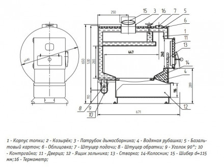 Твердотопливный котел Теплодар УЮТ-20