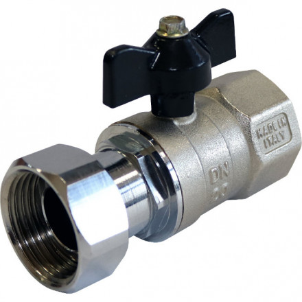 Кран шаровой угловой с накидной гайкой наружная резьба STOUT 3/4&quot;х3/4&quot; SVB-0010-000020