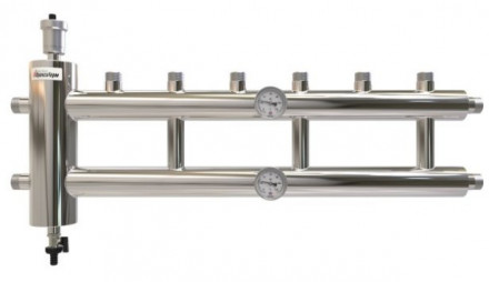 Распределительный коллектор с гидрострелкой GSK25-3.1 60 кВт 3+1 контур