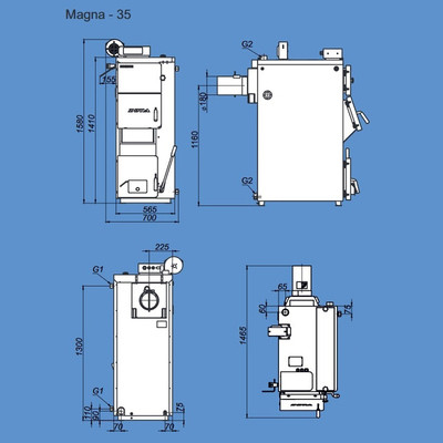 Твердотопливный котел Zota &quot;MAGNA&quot; 35 (MG4931120035)
