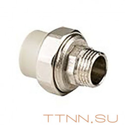 Муфта РосТурПласт комб. разъемная (американка), наруж. резьба 25х3/4&quot; арт.15520