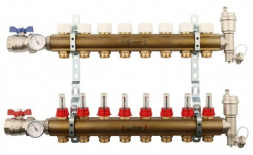 Коллектор регулируемый для теплого пола с расходомерами STOUT SMB 0473 000008