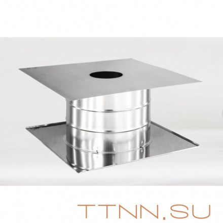 Проходной узел дымохода 90° прямой из нержавеющей стали 0,5 мм D- 200